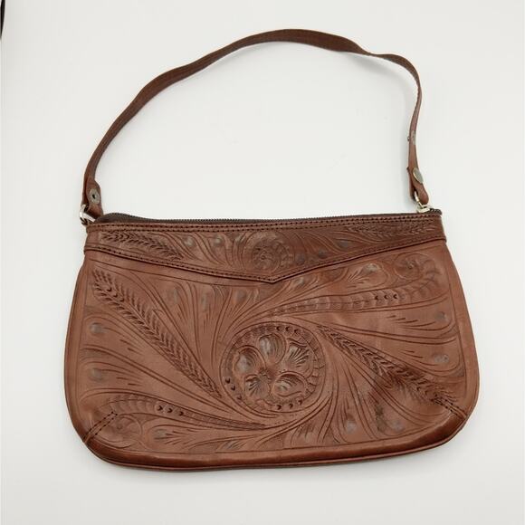Leaders in Leather Tooled Purse - Size O/S - EUC - Picture 1 of 5